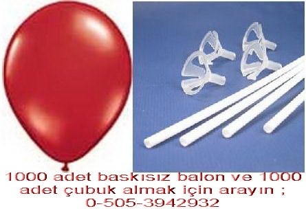 12 inc 1 ci kalite 1000 basksz balon ve 1000 balon ubuu renk seimi yapabilirsiniz